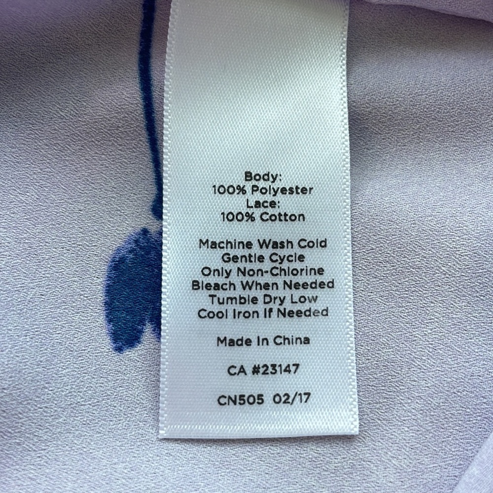 Talbots lilac flowy top size 16w - Picture 4 of 6